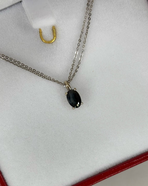 Pendentif Or 18 Carats Saphirs - Poids 1,48 G, Occasion