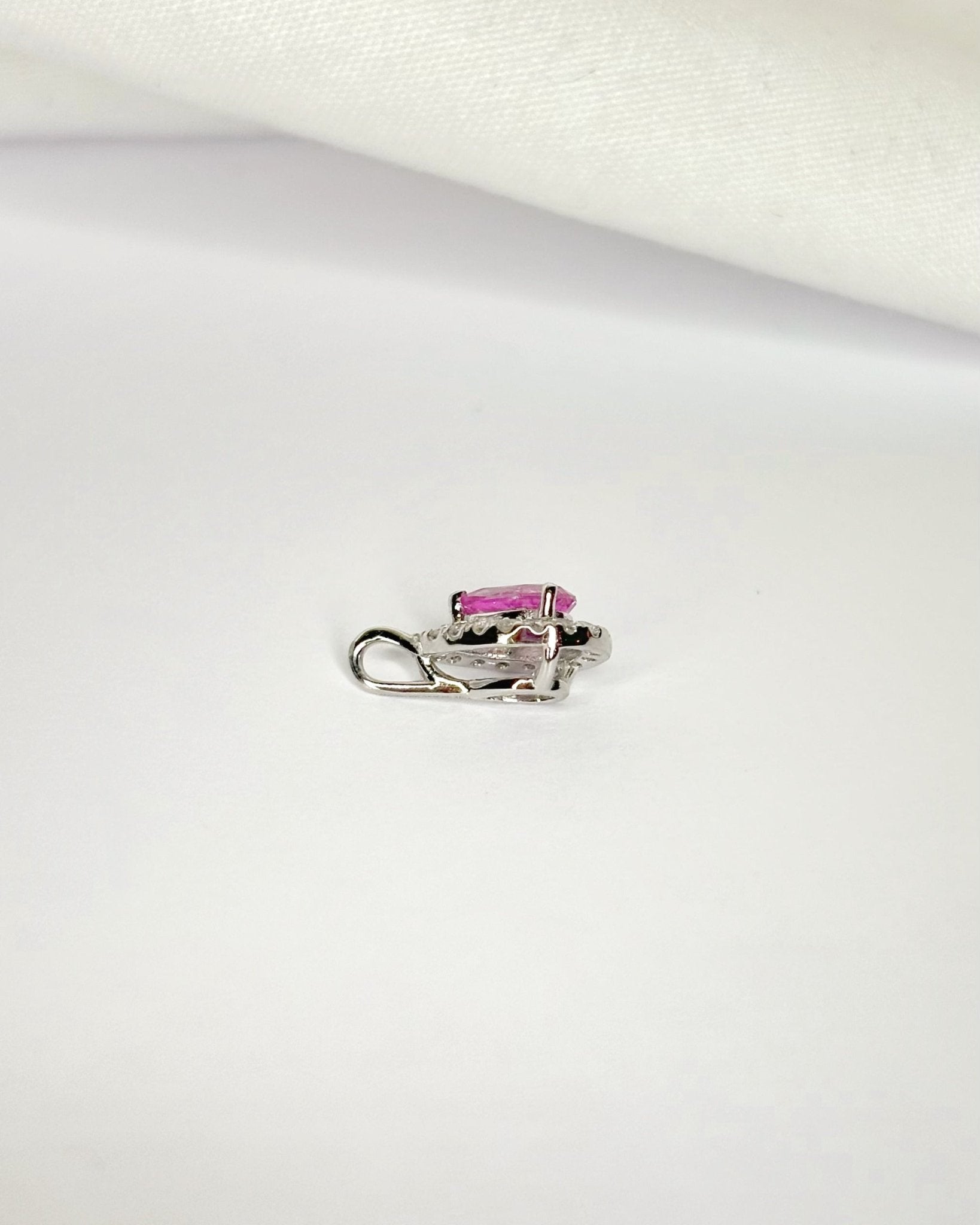 Pendentif Saphir Rose &amp; Diamants "Rosa" - Elliade Paris