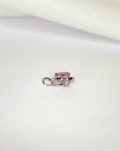 Pendentif Saphir Rose &amp; Diamants "Rosa" - Elliade Paris