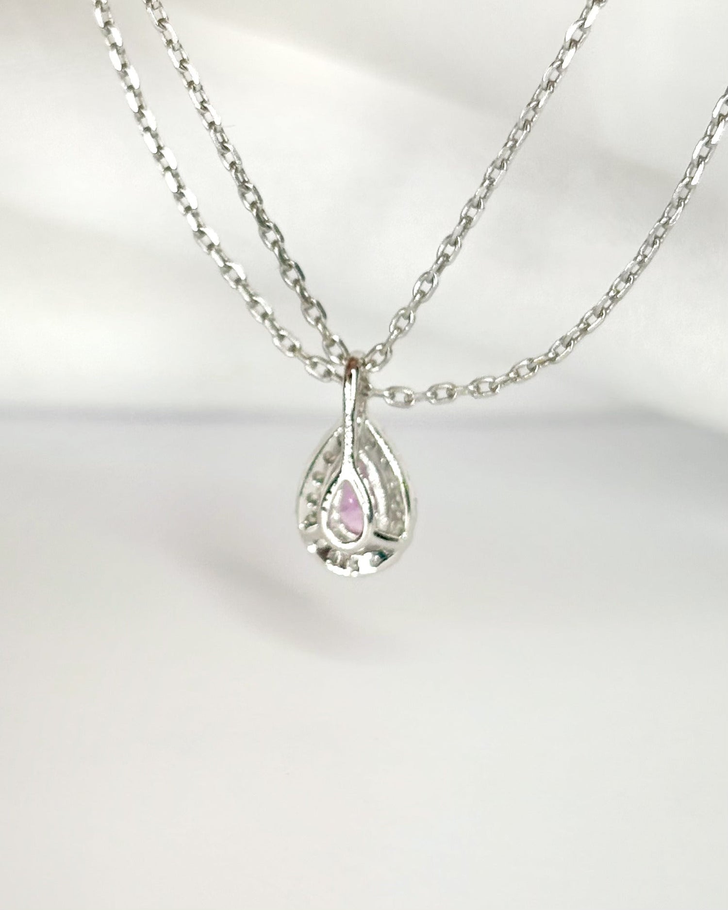 Pendentif Saphir Rose &amp; Diamants "Rosa" - Elliade Paris
