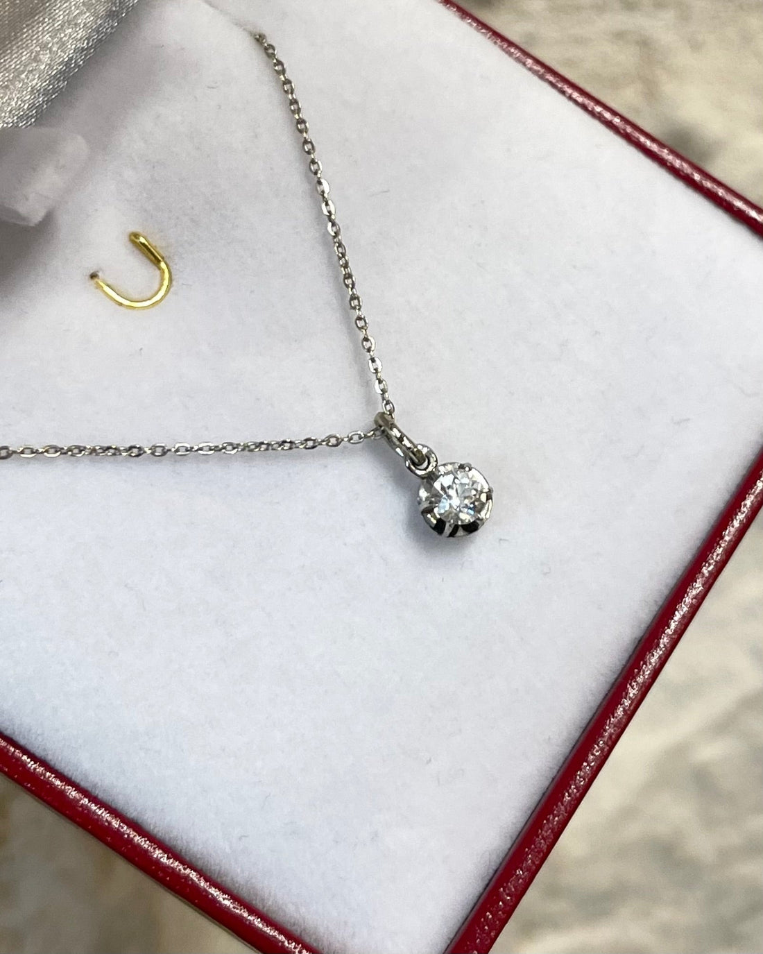 Pendentif Solitaire Diamant 0.27 carat &quot;Dana&quot; - Elliade Paris