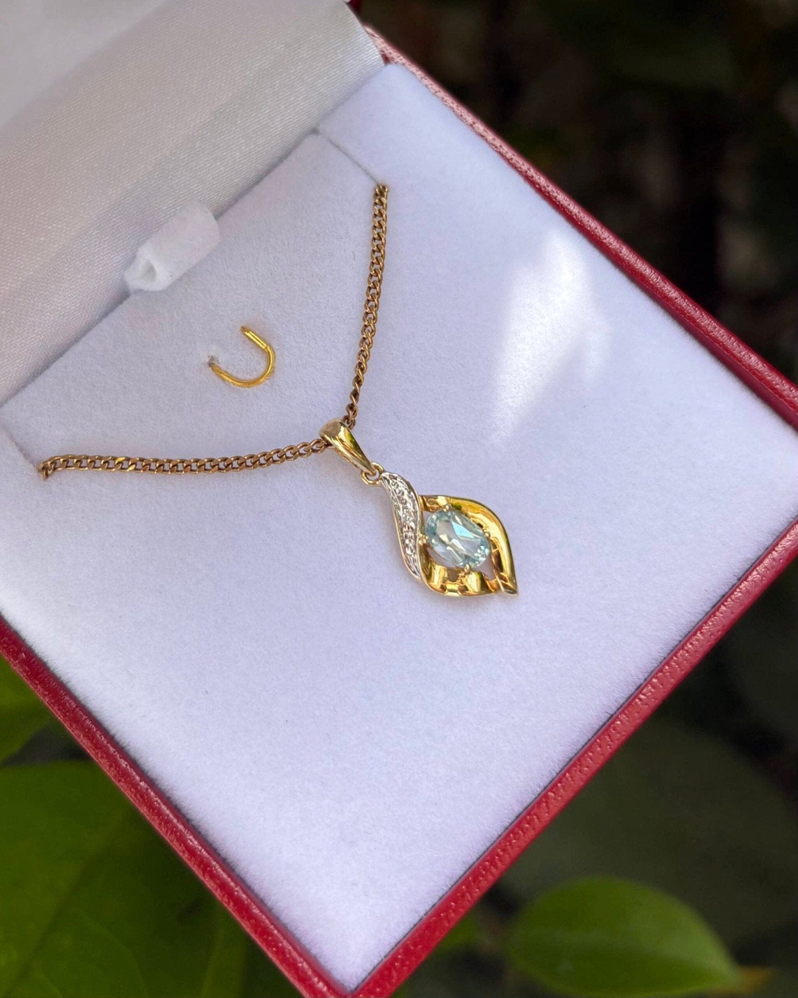 Pendentif Topaze 0.60 carat &amp; Diamant "Erelle" - Elliade Paris