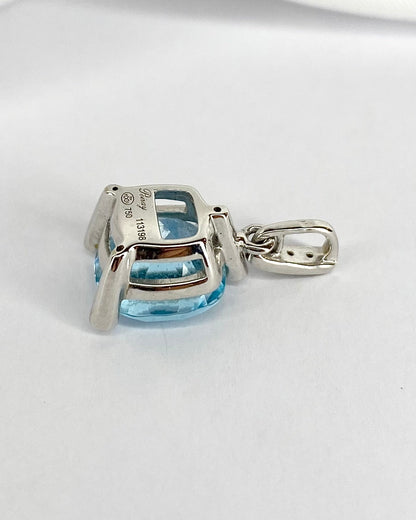 Pendentif Topaze 6.25 carats &amp; 6 Diamants &quot;Sally&quot; - Elliade Paris