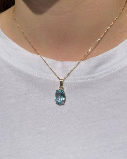 Pendentif Topaze 6.60 carats &quot;Églantine&quot; - Elliade Paris