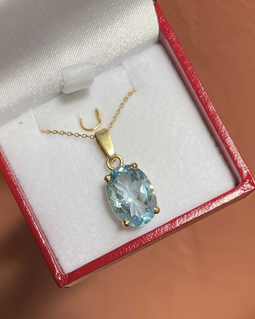 Pendentif Topaze 6.60 carats &quot;Églantine&quot; - Elliade Paris