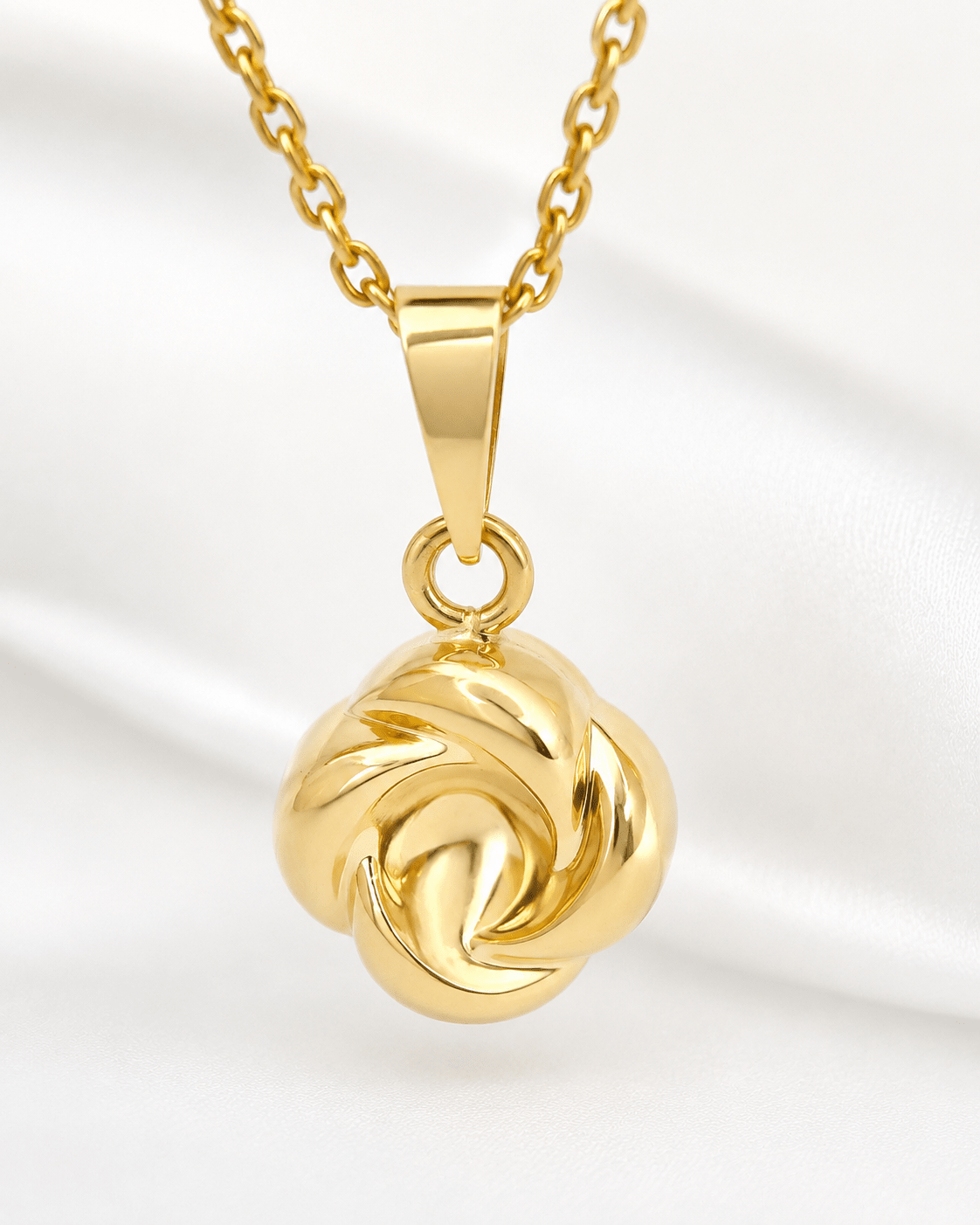 Pendentif Tourbillon Or Jaune 18 carats "Isidore" - Elliade Paris