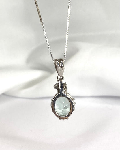 Pendentif Tourmaline Verte 2.75 carats &amp; Diamants "Annaelle" - Elliade Paris