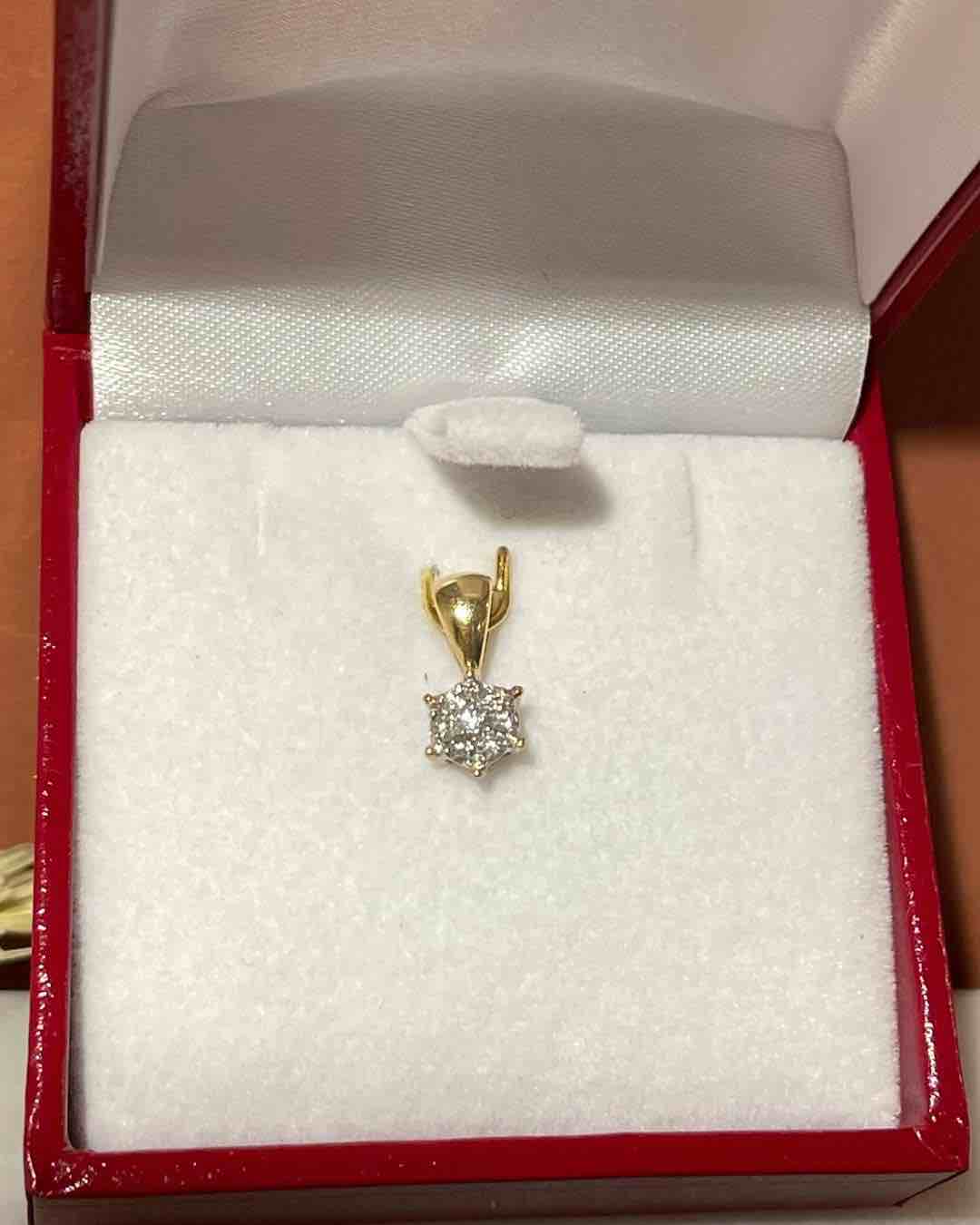 Pendentif Vintage 7 Diamants &quot;Jalila&quot; - Elliade Paris