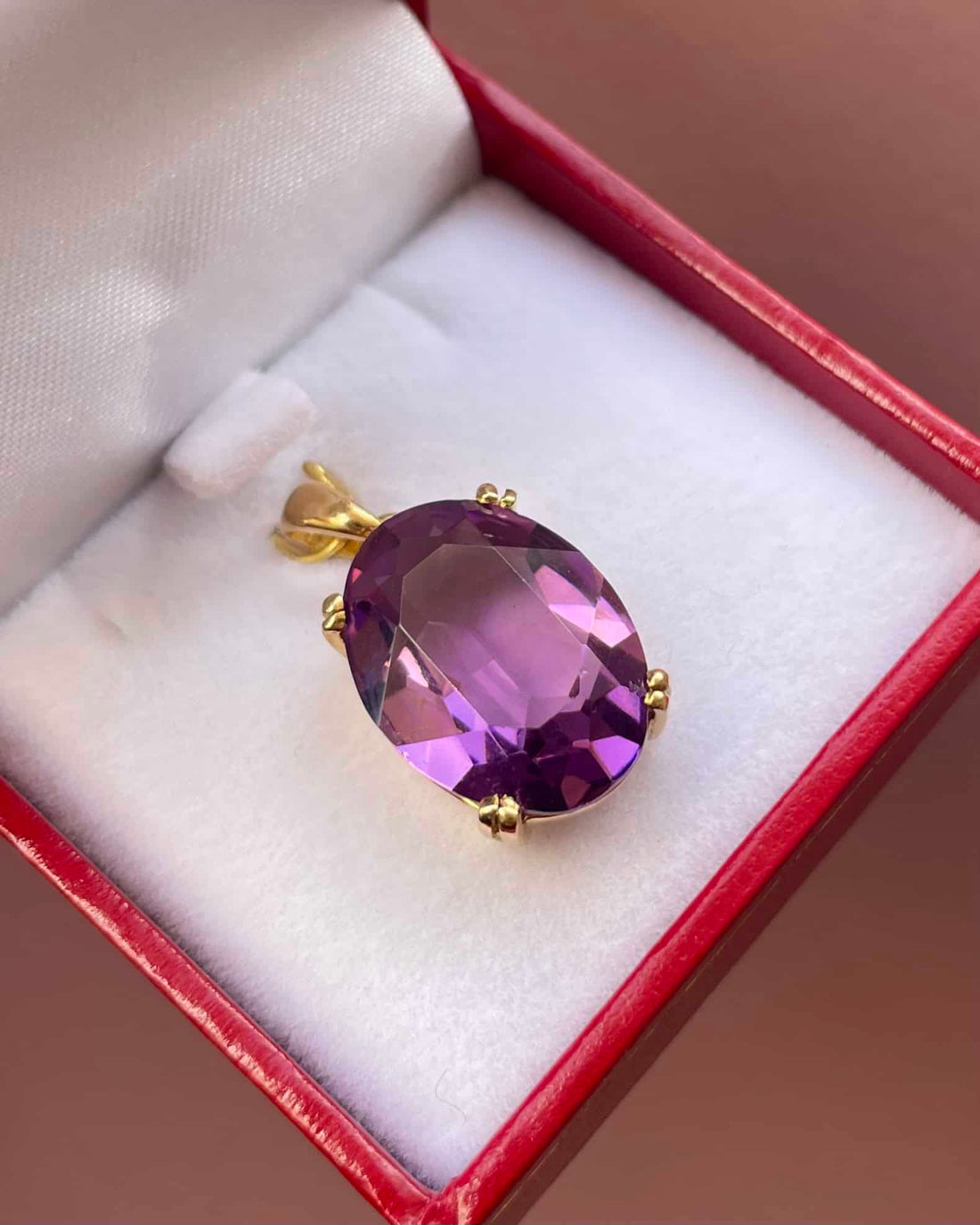 Pendentif Vintage Améthyste 9.25 carats &quot;Awena&quot; - Elliade Paris