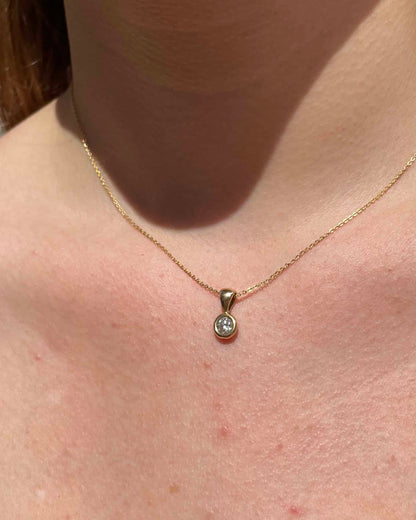 Pendentif Vintage Diamant 0.30 carat &quot;Tess&quot;