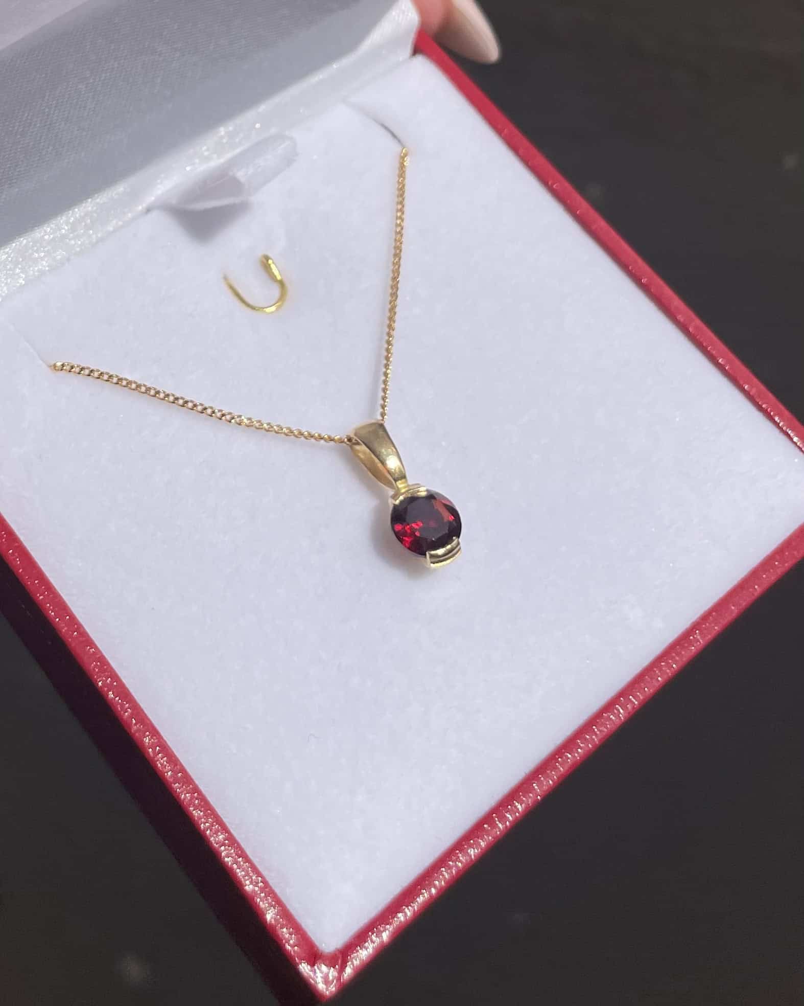 Pendentif Vintage Grenat &quot;Josh&quot; - Elliade Paris