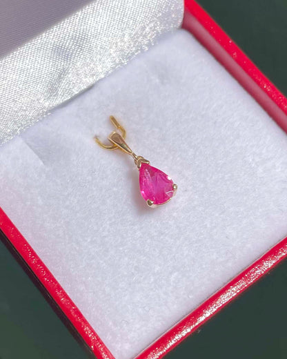 Pendentif Vintage Rubis &quot;Lillian&quot; - Elliade Paris