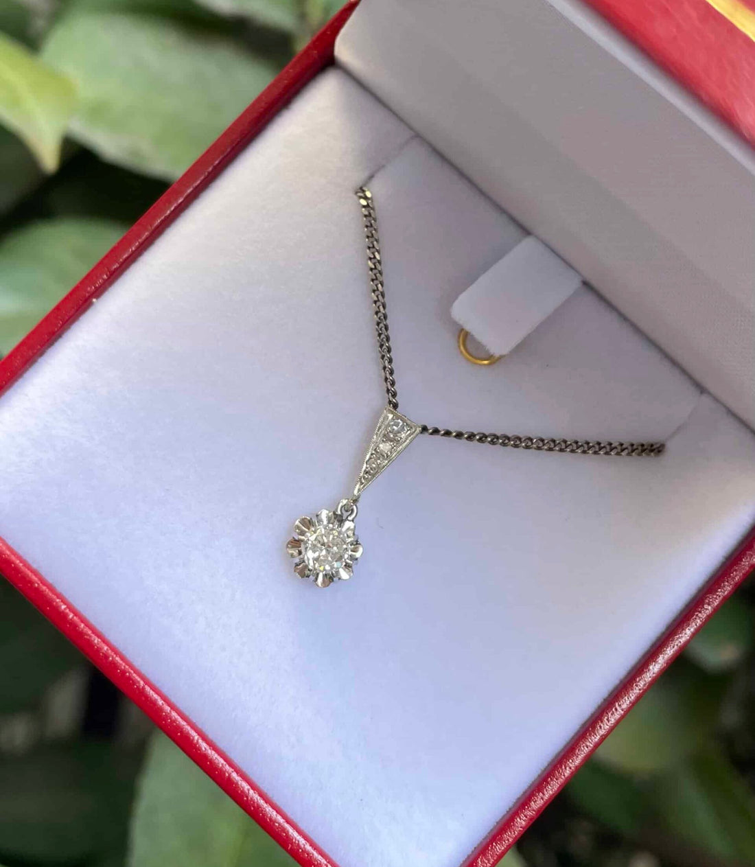 Pendentif Vintage Art-Déco Diamants &quot;Lania&quot;