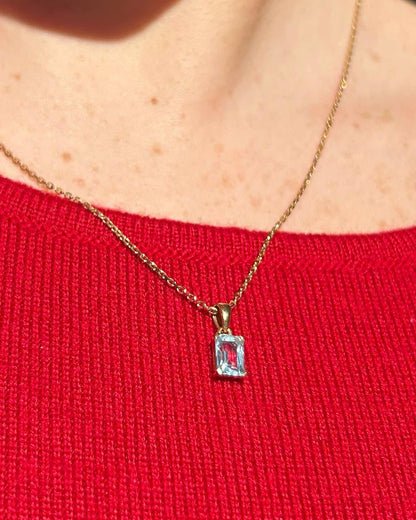 Pendentif Vintage Topaze 1 Carat &quot;Liza&quot; - Elliade Paris