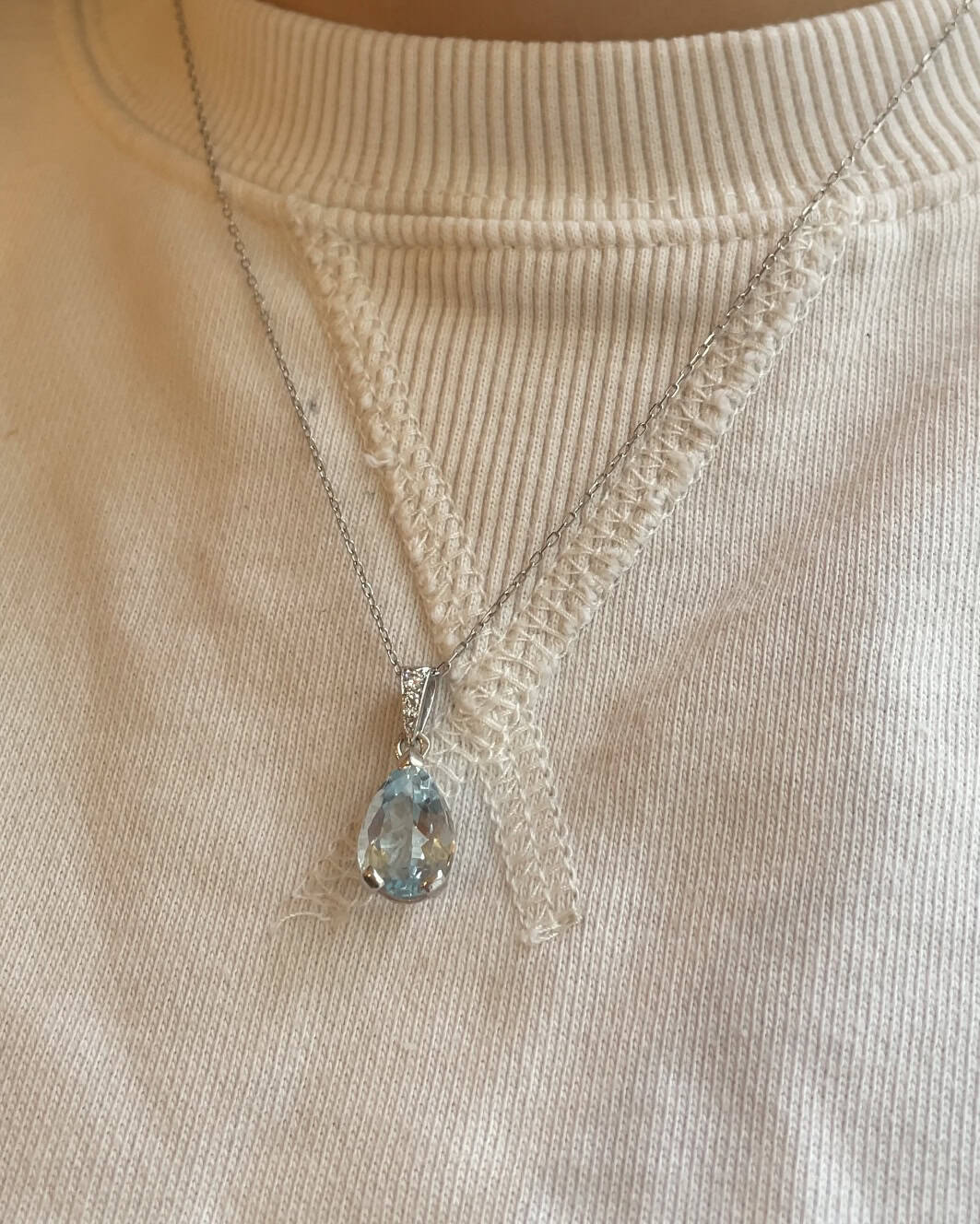 Pendentif Topaze 5 carats et Diamants "Mariline"