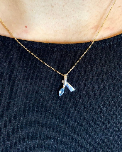 Pendentif Vintage Topaze &quot;Violaine&quot; - Elliade Paris