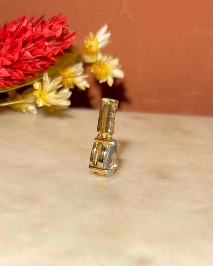 Pendentif Aigue-Marine 0.80 carats &quot;Vanille&quot;