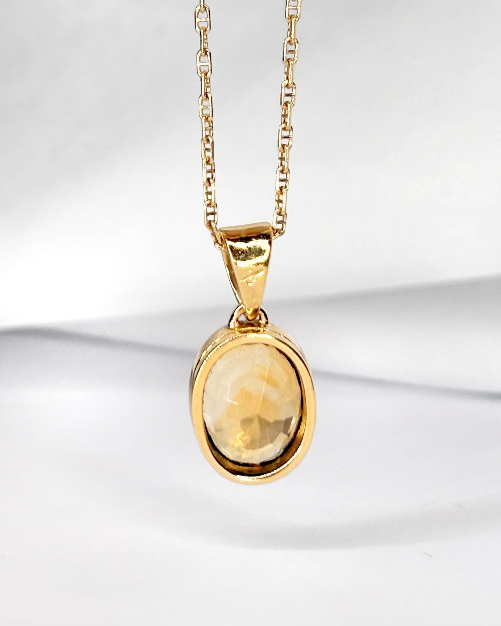 Pendentif Citrine 2.60 carats &amp; Diamants "Rosalia"