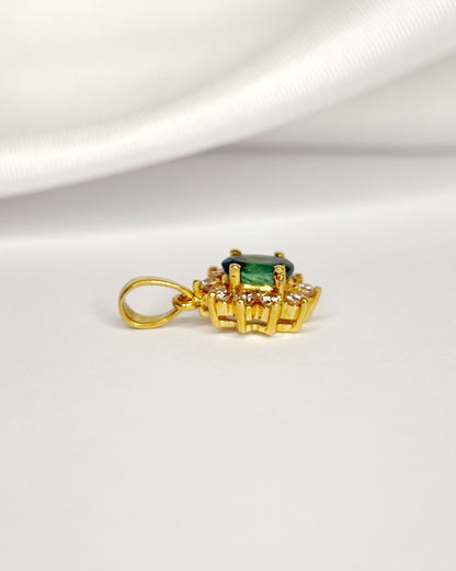 Colgante Margarita Esmeralda 0,49 quilates y Diamantes 0,20 quilates "Sophie"