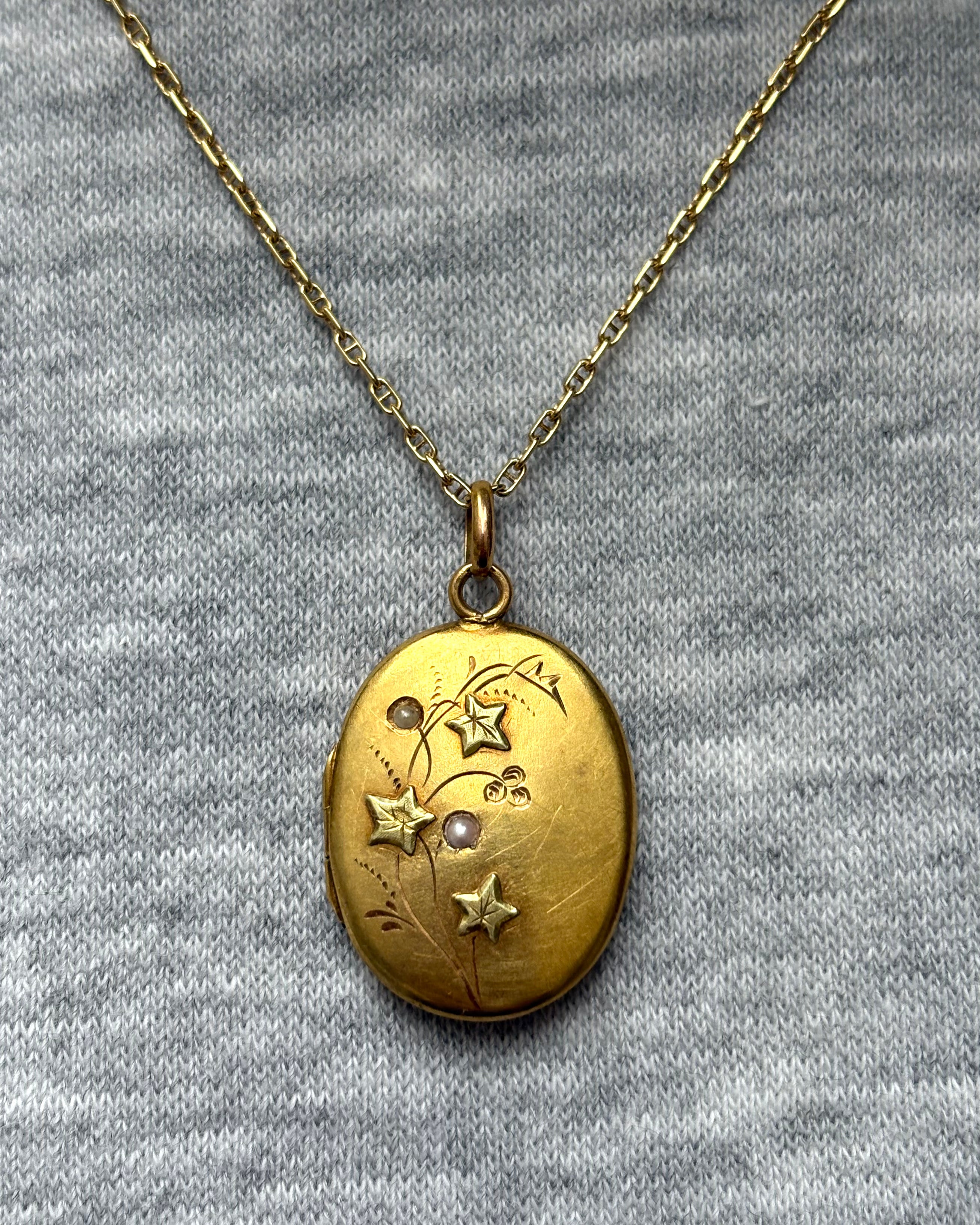 Pendentif Ouvrant Perles XIXe siècle &quot;Elsa&quot;