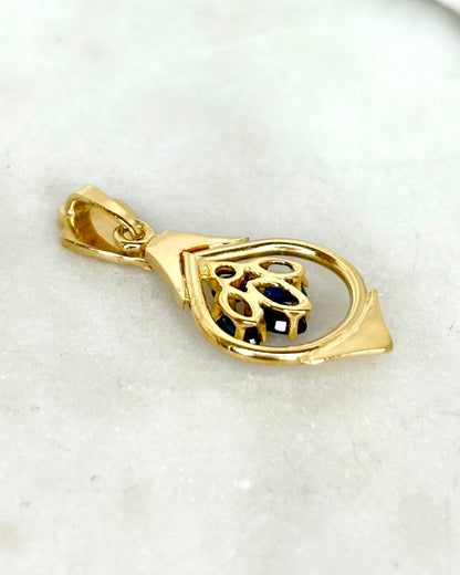 Pendentif 4 Saphirs 0.70 carat &quot;Syrine&quot;