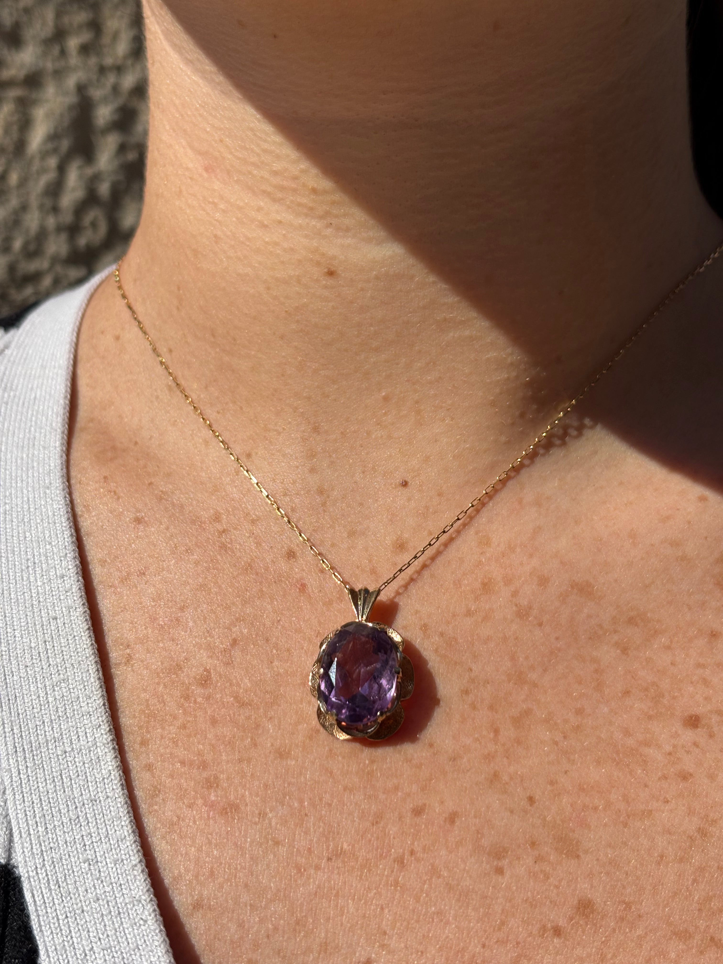 Pendentif Améthyste 7.50 carats &quot;Esperanza&quot;