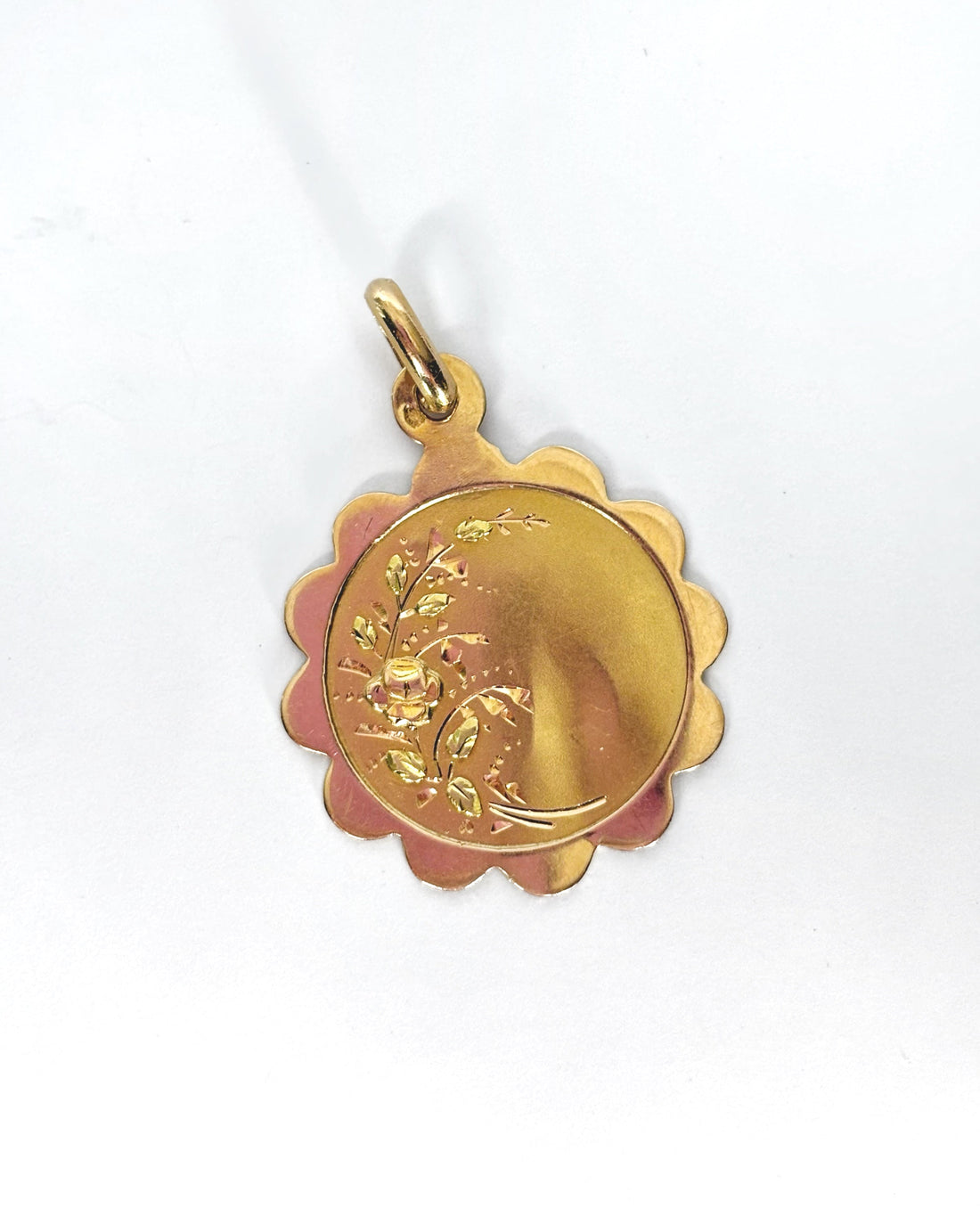 Médaille Fleurs Or Jaune Art-nouveau &quot;Stella&quot;