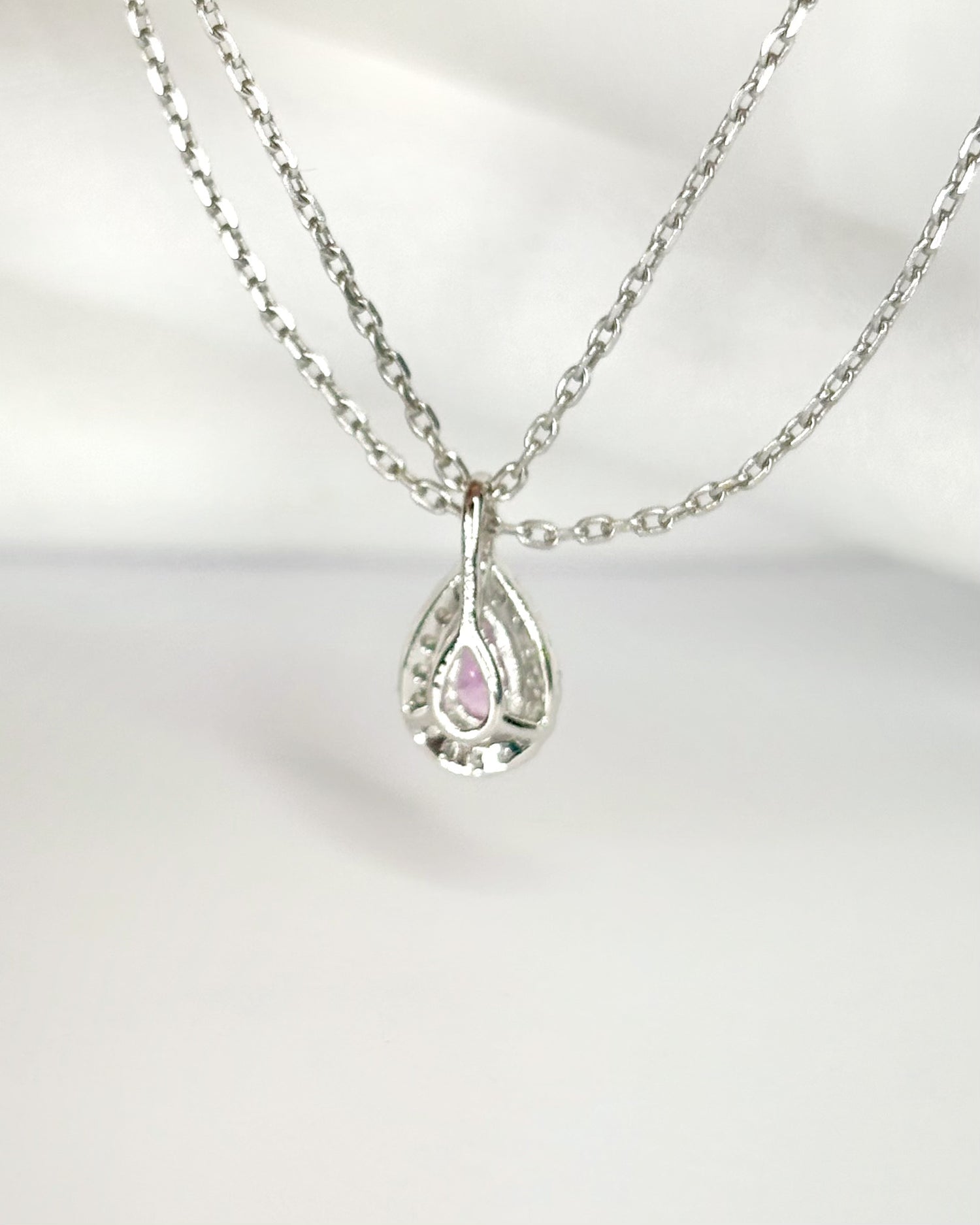 Pendentif Saphir Rose &amp; Diamants "Rosa"
