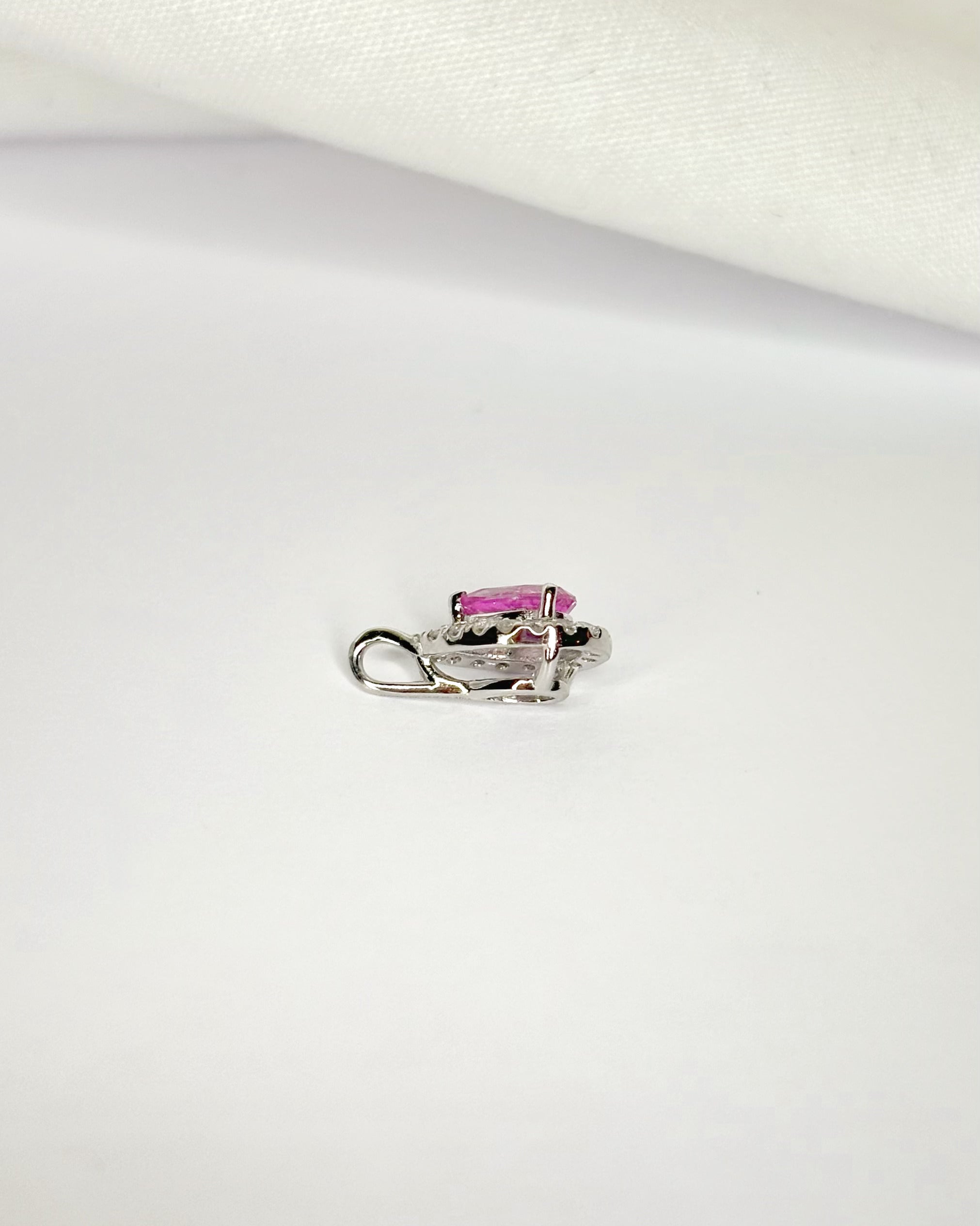 Pendentif Saphir Rose &amp; Diamants "Rosa"
