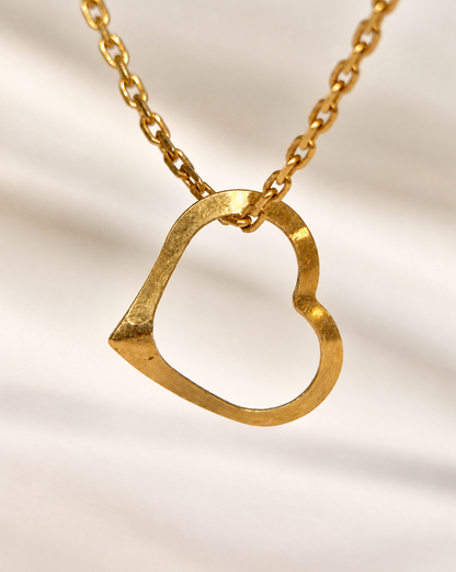 Colgante Corazón de Oro Amarillo de 18 quilates «Mia»