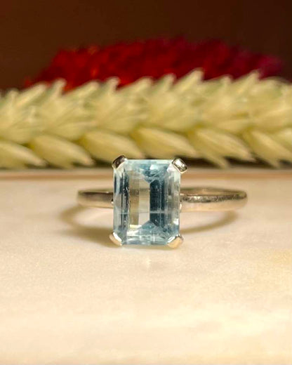 Bague Aigue-Marine vintage &quot;Diane&quot;