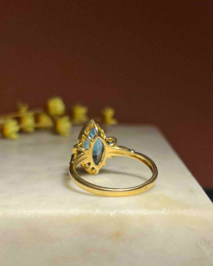 Bague Trilogie Topaze &amp; Saphirs &quot;Irina&quot;