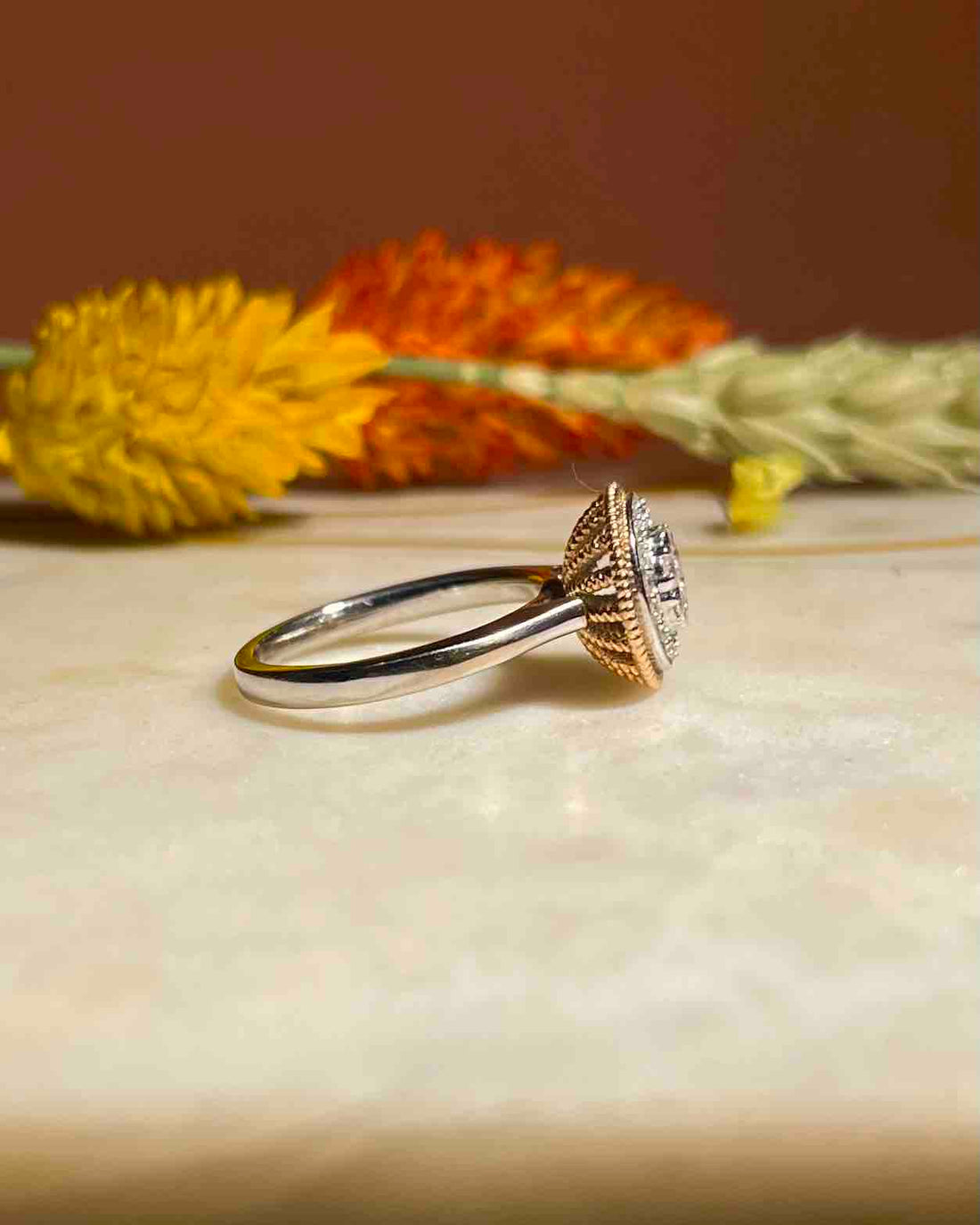Bague style Art-déco 24 Diamants &quot;Taylor&quot;