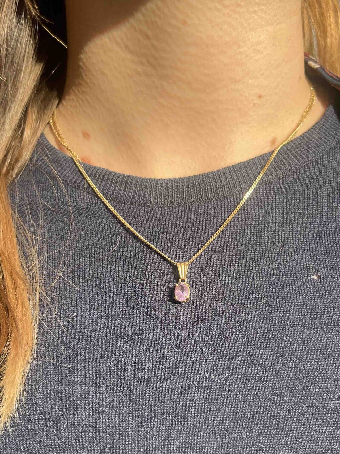 Pendentif "Lizia" Améthyste Vintage