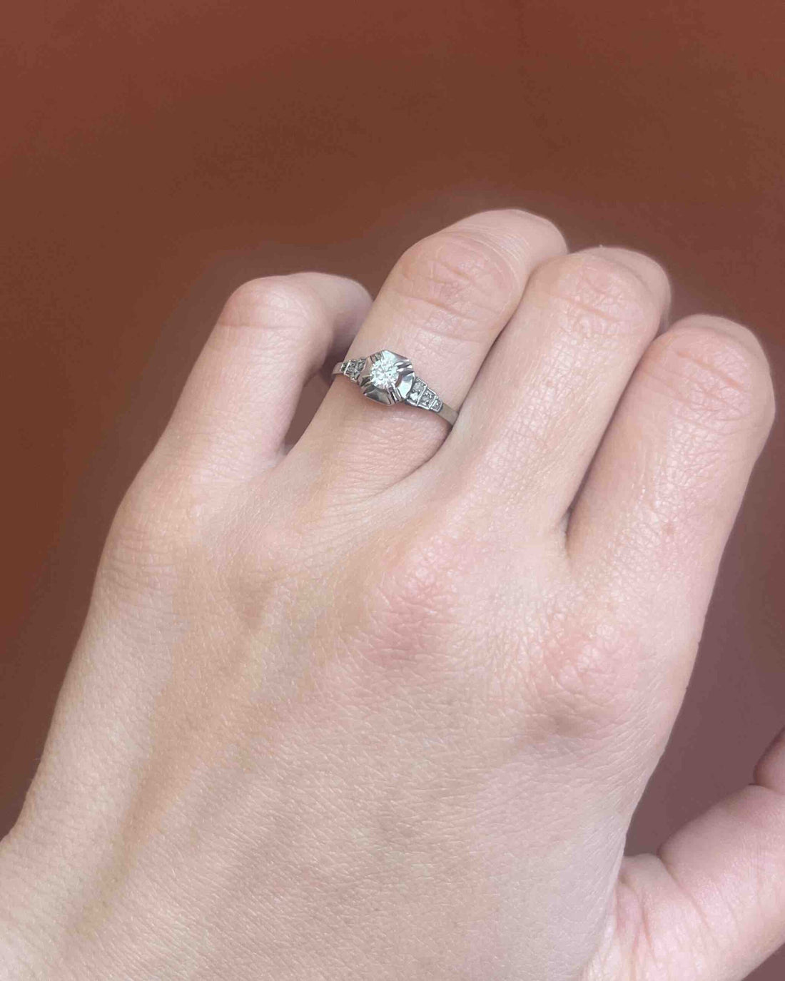 Bague Art déco diamant Vintage &quot;Oyana&quot;