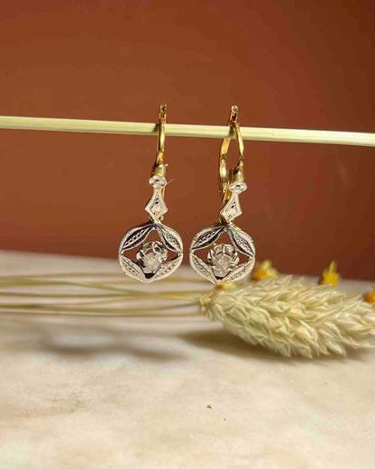 Pendientes Art Déco de diamantes &quot;Lise&quot;