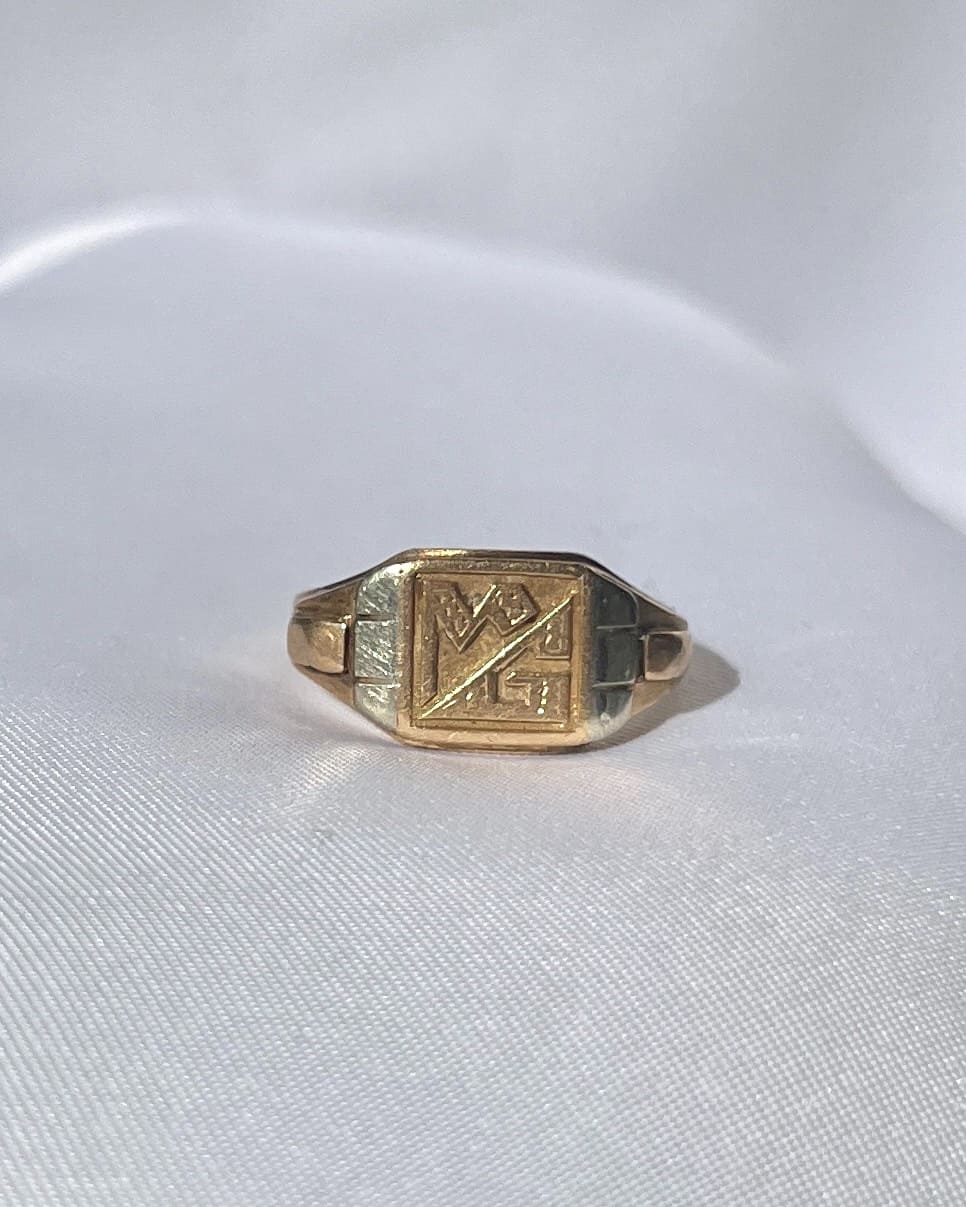 Bague chevalière années 1940 "Noah"