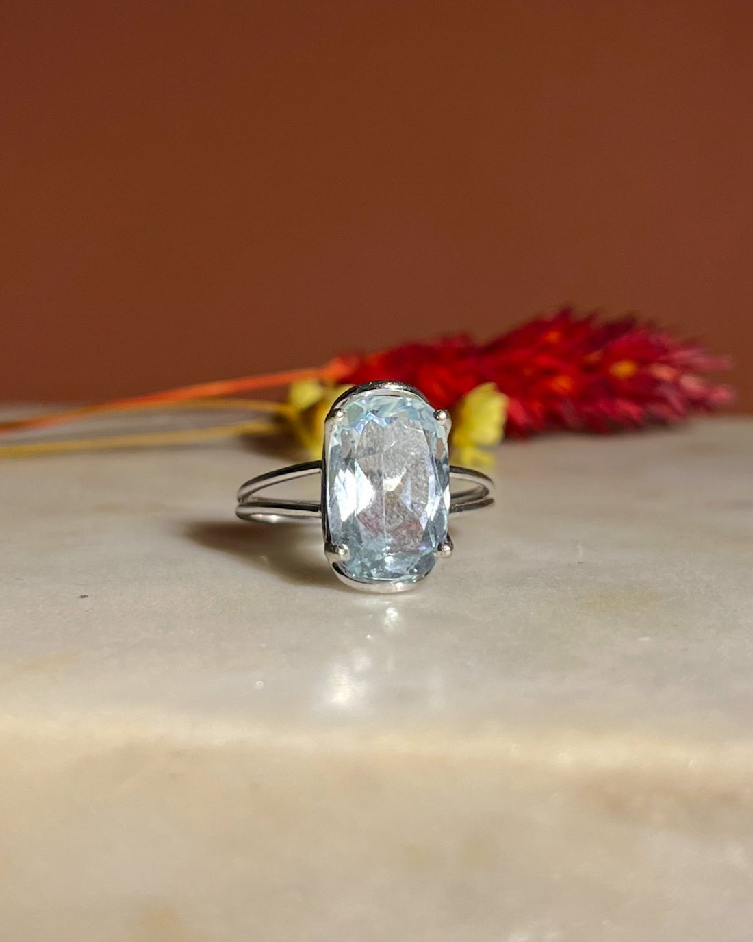Bague vintage Aigue-Marine 2.80 carats &quot;Tory&quot;
