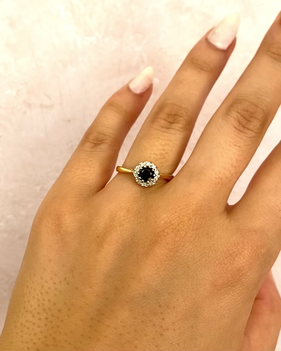 "Florine" Marguerite Sapphire &amp; Diamond Ring