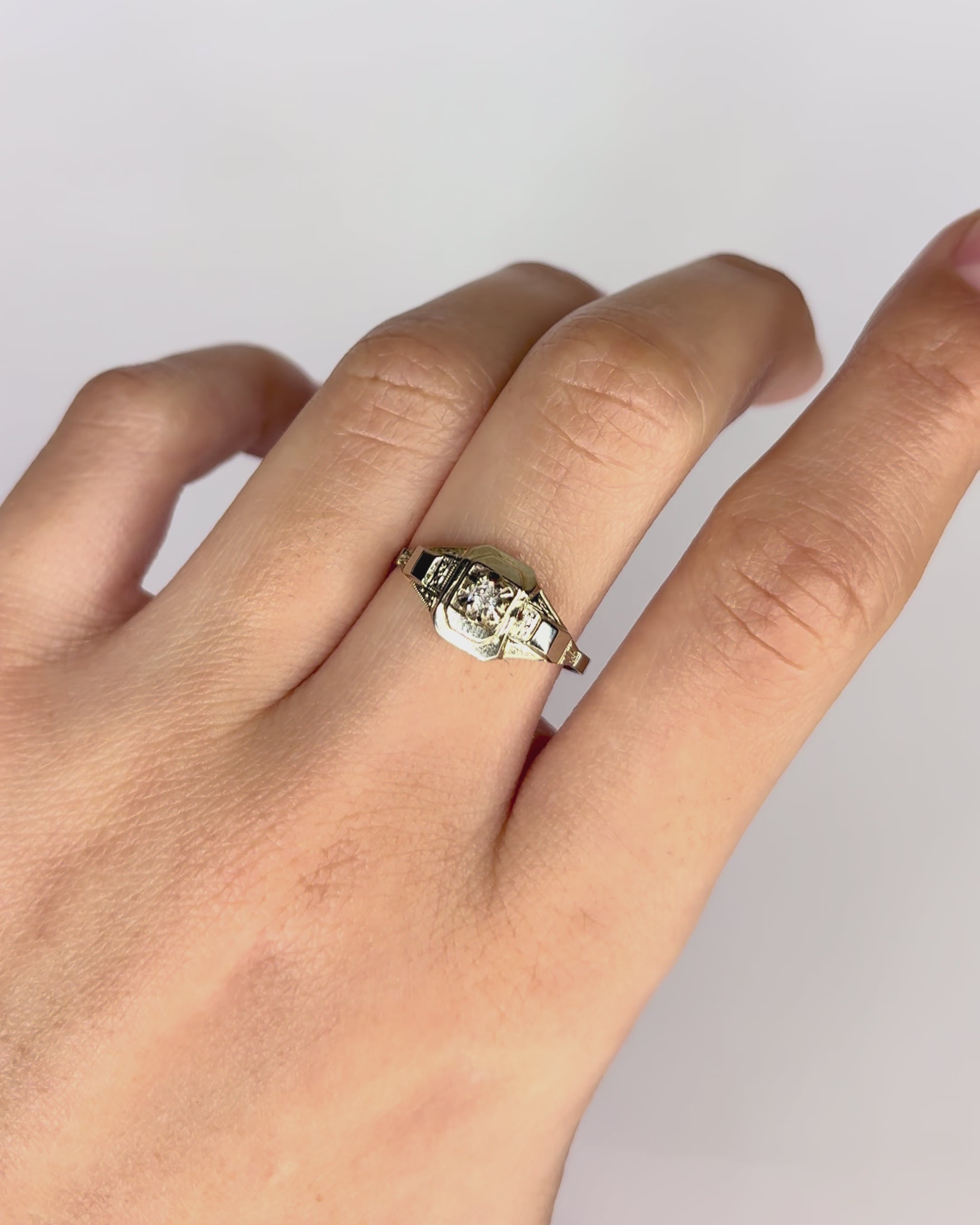 Anillo Art Déco Diamante "Thylane"