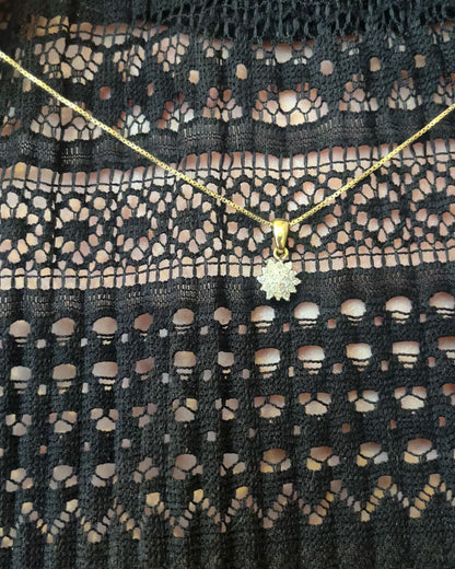 "Olga" Pendant with 19 Diamonds