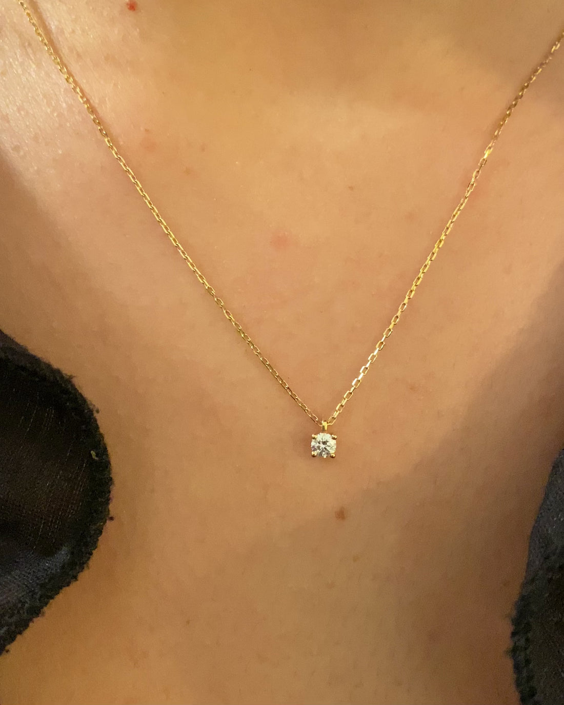 Collier Or Jaune Diamant 0.07 carat &quot;Lola&quot;