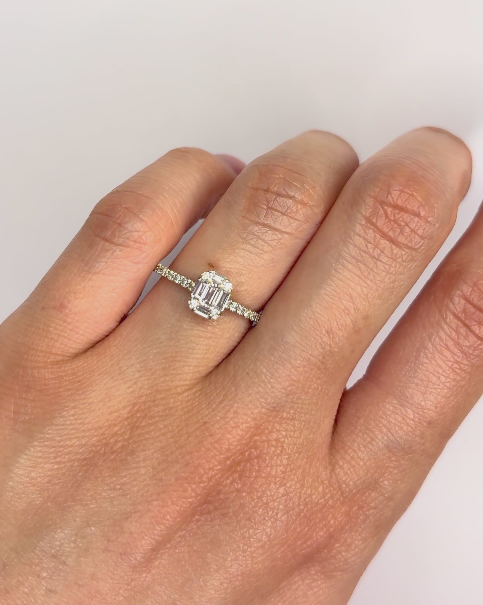 Anillo Solitario Diamantes 0,39 quilates "Rahma"