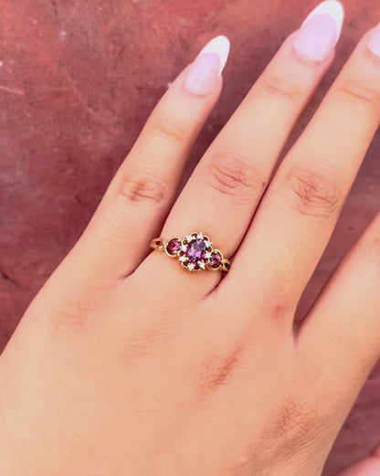 Bague Trilogie Tourmalines 0.71 carat &amp; Diamants "Maéva"