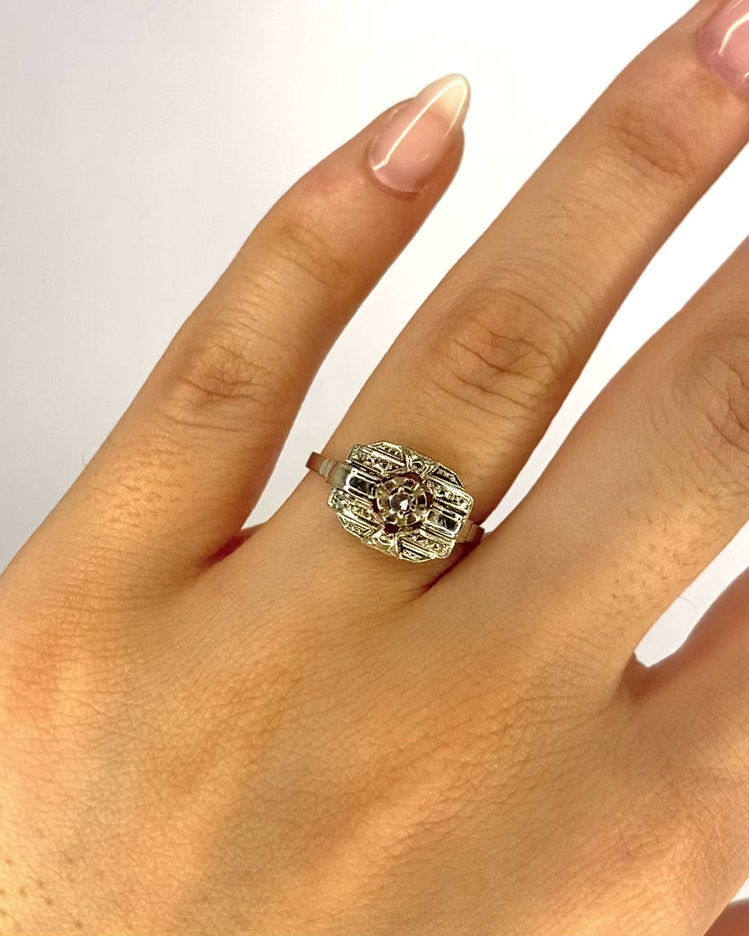 Bague Art-Déco Diamant "Virginie"