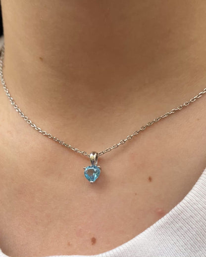 Pendentif Cœur Topaze 0.80 carat &quot;Tanya&quot;