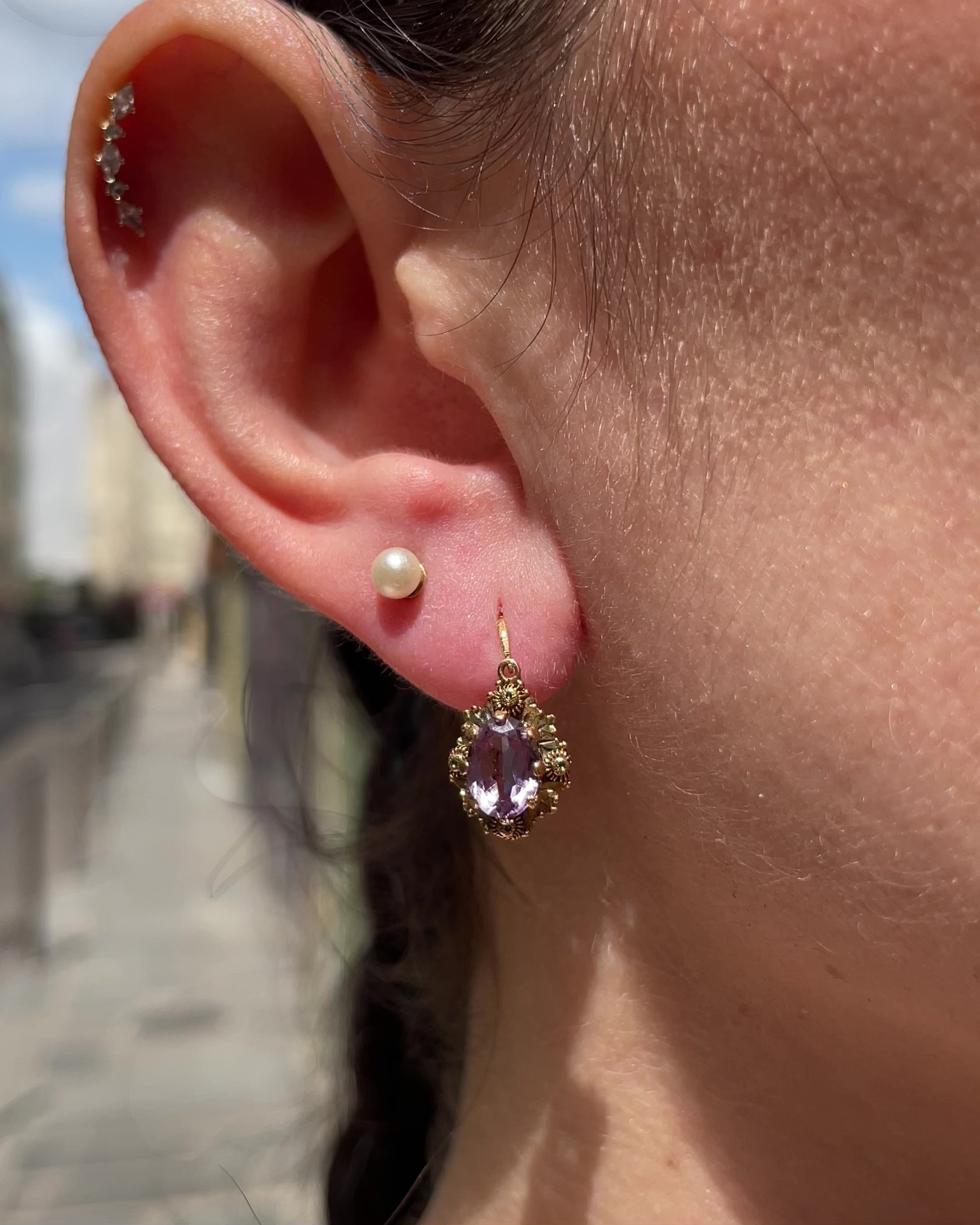 Dormeuses Améthystes 2.20 carats "Vittoria"
