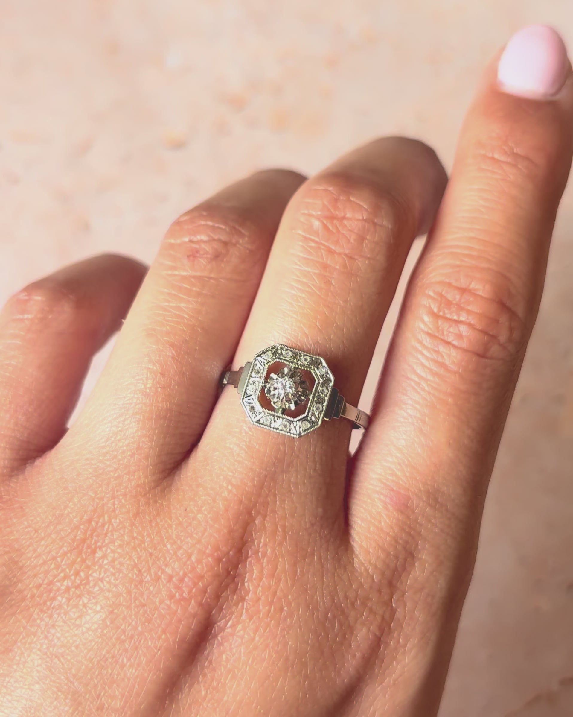 Bague Art-Déco Diamants "Julia"