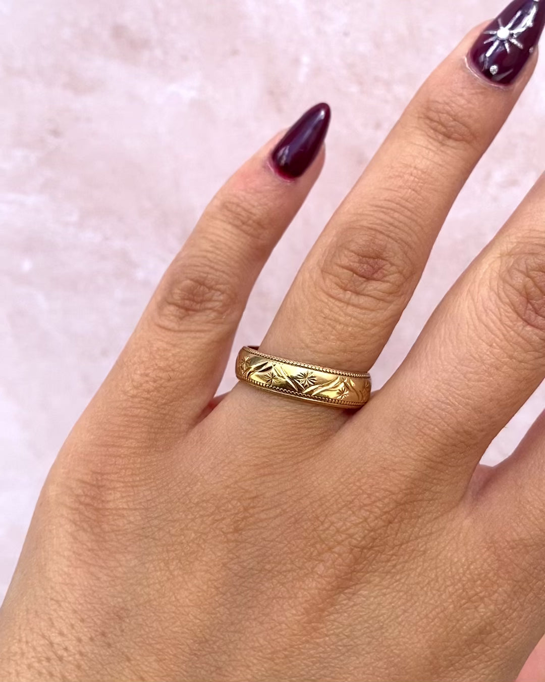 Yellow Gold 5 mm Band Ring "Adele"
