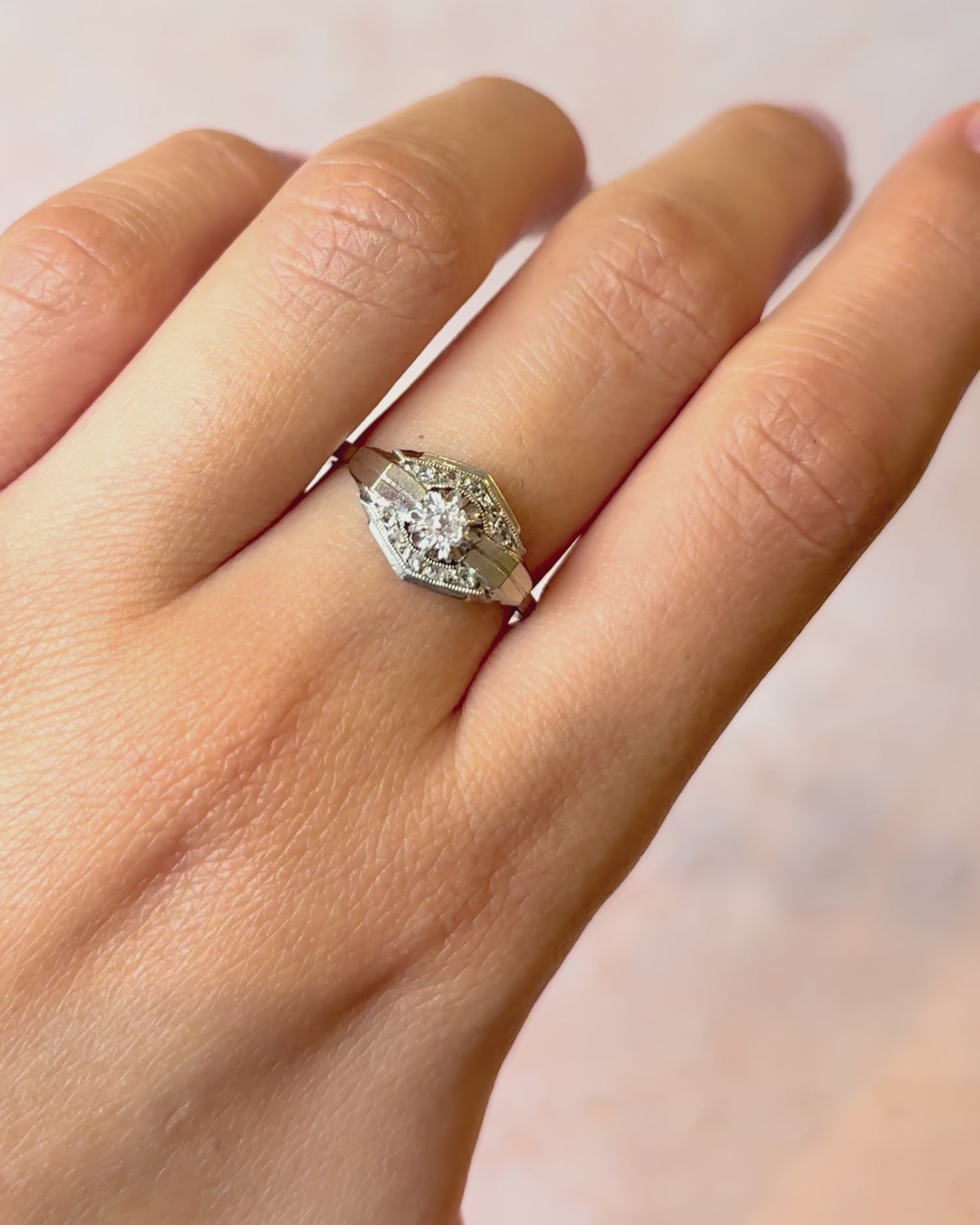 Bague Art-Déco Diamants "Malou"